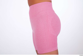 Reeta dressed hips pink short leggings sports thigh 0003.jpg